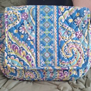Vera Bradley Blue and Pink Quilted Shoulder Bag